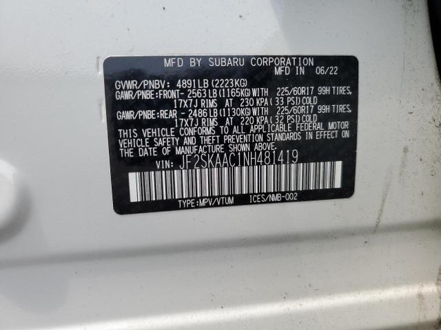 Photo 12 VIN: JF2SKAAC1NH481419 - SUBARU FORESTER 