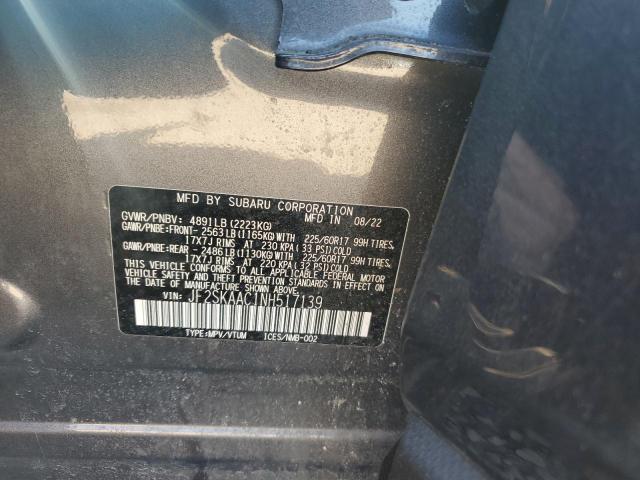 Photo 13 VIN: JF2SKAAC1NH517139 - SUBARU FORESTER 