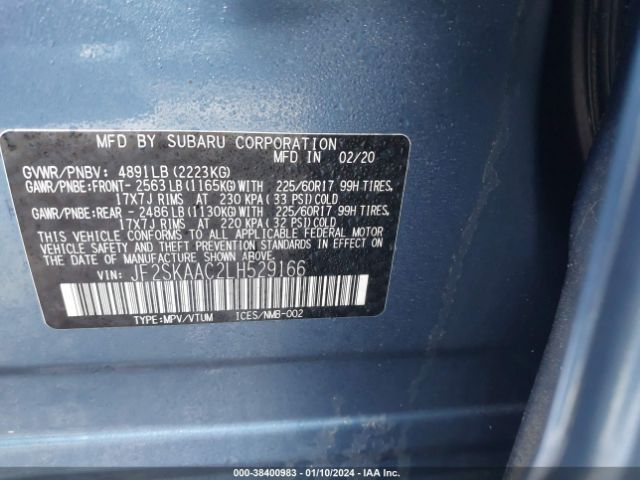 Photo 8 VIN: JF2SKAAC2LH529166 - SUBARU FORESTER 