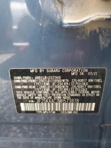 Photo 12 VIN: JF2SKAAC2MH573878 - SUBARU FORESTER 