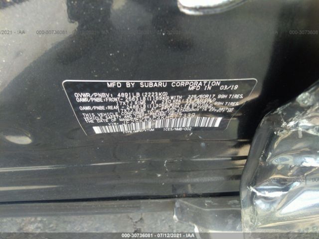 Photo 8 VIN: JF2SKAAC4KH517339 - SUBARU FORESTER 