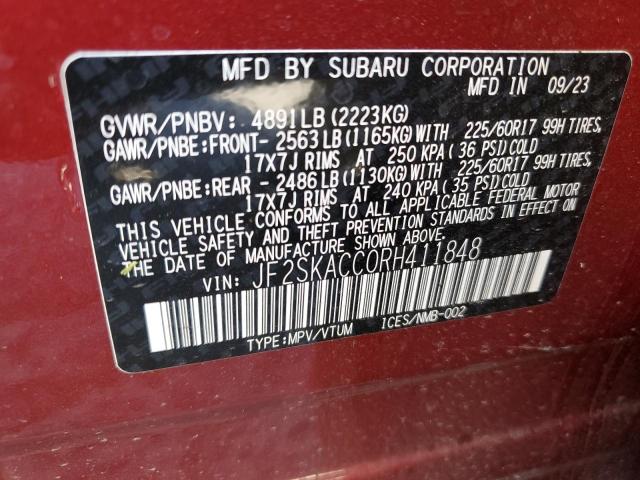 Photo 11 VIN: JF2SKACC0RH411848 - SUBARU FORESTER P 