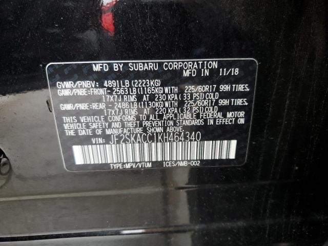 Photo 11 VIN: JF2SKACC1KH464340 - SUBARU FORESTER 