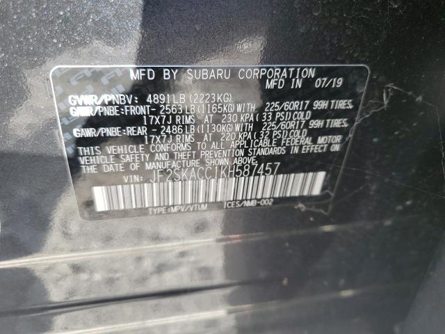 Photo 13 VIN: JF2SKACC1KH587457 - SUBARU FORESTER 