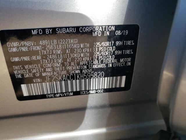 Photo 12 VIN: JF2SKACC1KH595820 - SUBARU FORESTER 