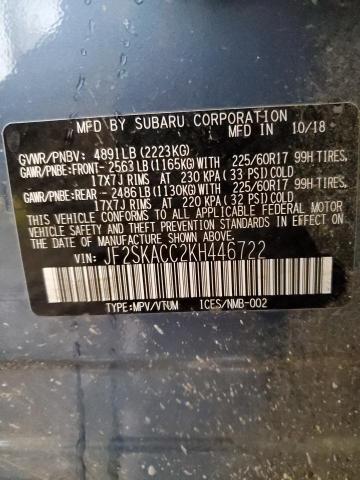 Photo 12 VIN: JF2SKACC2KH446722 - SUBARU FORESTER 