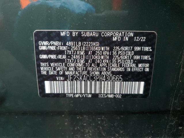 Photo 11 VIN: JF2SKACC3PH430665 - SUBARU FORESTER 