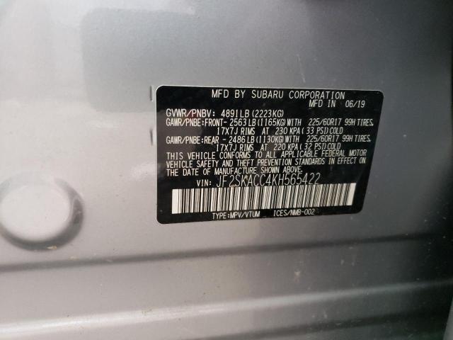 Photo 13 VIN: JF2SKACC4KH565422 - SUBARU FORESTER 