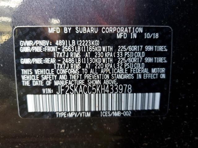 Photo 12 VIN: JF2SKACC5KH433978 - SUBARU FORESTER 