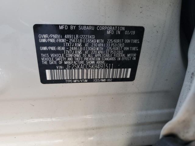 Photo 13 VIN: JF2SKACC5KH491511 - SUBARU FORESTER 