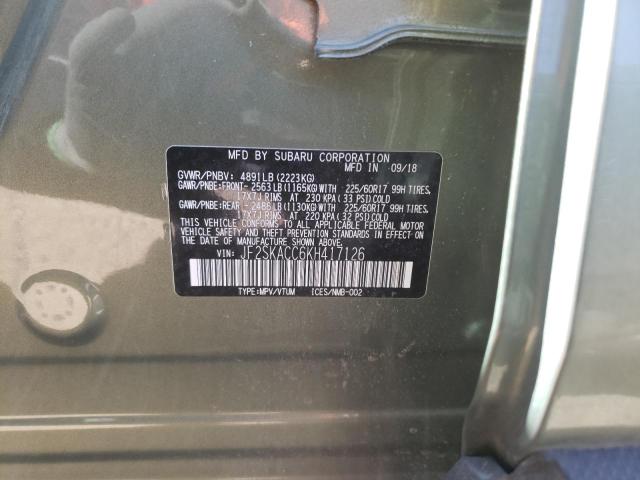 Photo 9 VIN: JF2SKACC6KH417126 - SUBARU FORESTER 