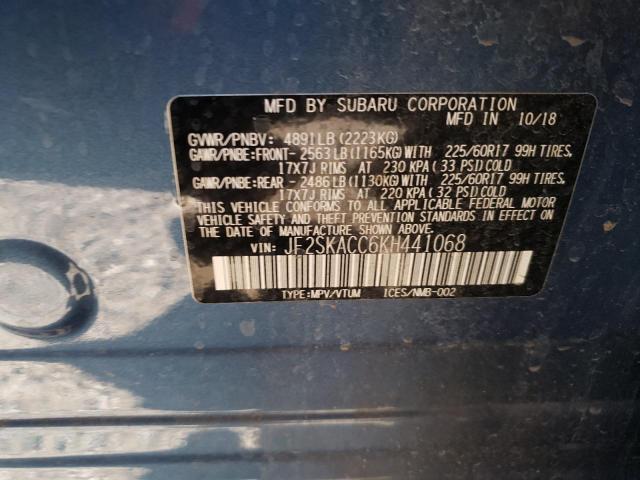 Photo 11 VIN: JF2SKACC6KH441068 - SUBARU FORESTER 