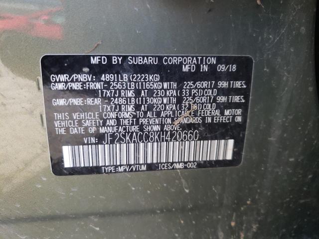 Photo 11 VIN: JF2SKACC8KH420660 - SUBARU FORESTER 