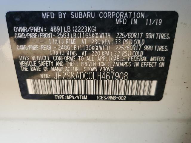 Photo 11 VIN: JF2SKADC0LH467908 - SUBARU FORESTER 