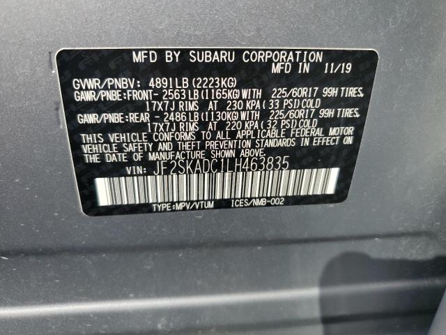 Photo 11 VIN: JF2SKADC1LH463835 - SUBARU FORESTER 