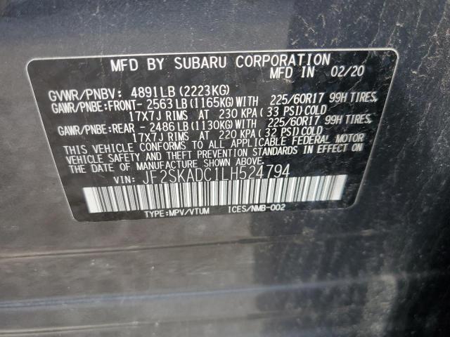 Photo 12 VIN: JF2SKADC1LH524794 - SUBARU FORESTER 