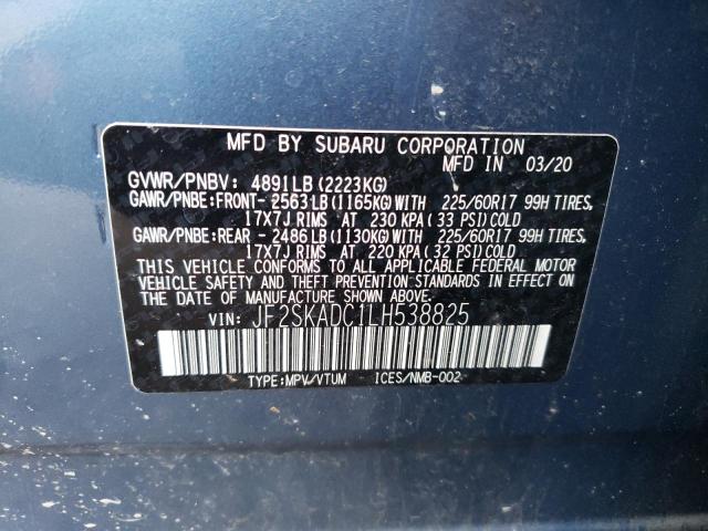 Photo 13 VIN: JF2SKADC1LH538825 - SUBARU FORESTER 