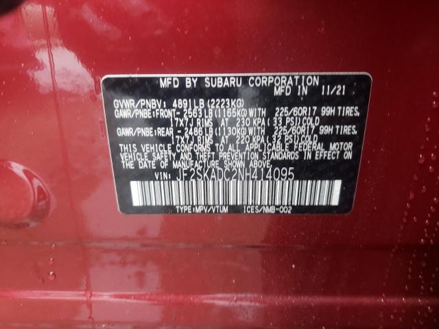 Photo 9 VIN: JF2SKADC2NH414095 - SUBARU FORESTER P 