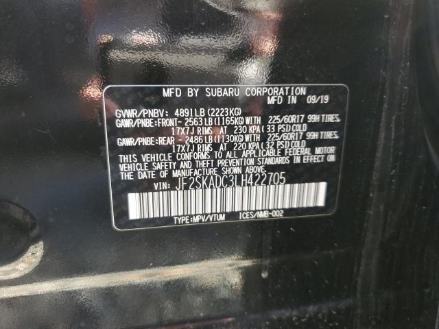 Photo 9 VIN: JF2SKADC3LH422705 - SUBARU FORESTER 