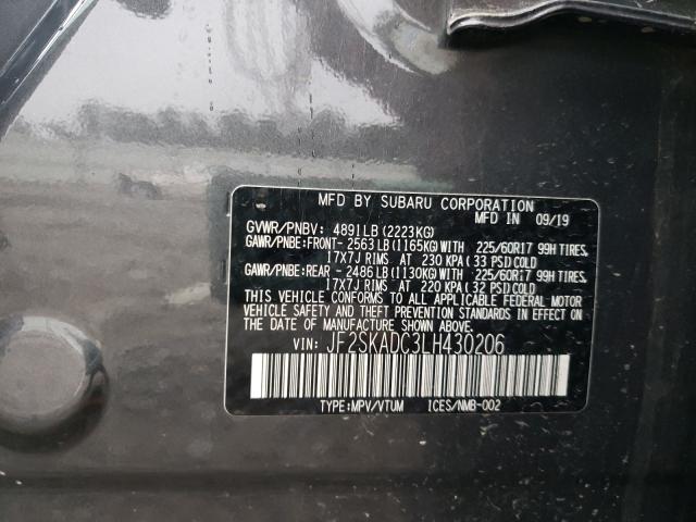 Photo 9 VIN: JF2SKADC3LH430206 - SUBARU FORESTER 