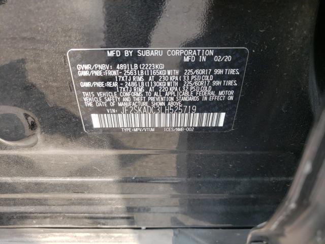 Photo 9 VIN: JF2SKADC3LH525719 - SUBARU FORESTER 