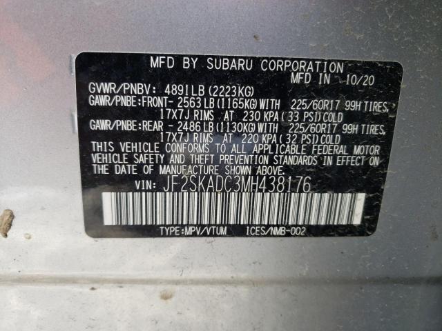 Photo 9 VIN: JF2SKADC3MH438176 - SUBARU FORESTER 