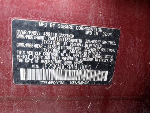 Photo 11 VIN: JF2SKADC3RH410000 - SUBARU FORESTER P 