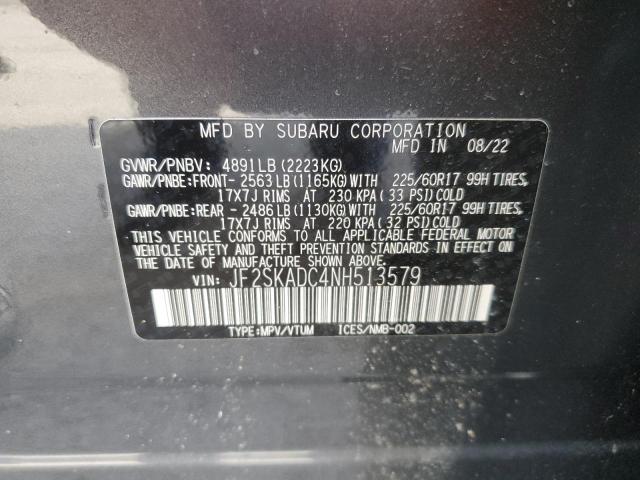 Photo 13 VIN: JF2SKADC4NH513579 - SUBARU FORESTER P 