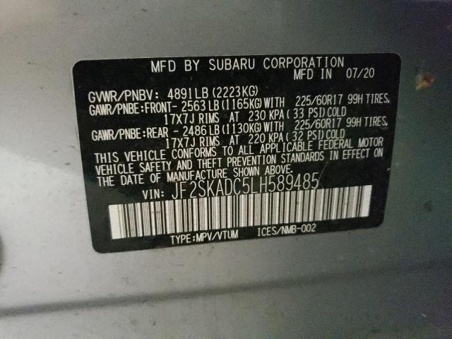 Photo 12 VIN: JF2SKADC5LH589485 - SUBARU FORESTER 