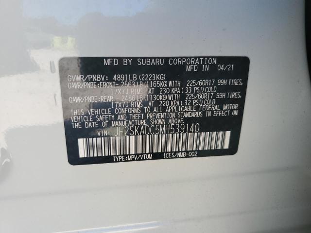 Photo 12 VIN: JF2SKADC5MH539140 - SUBARU FORESTER 