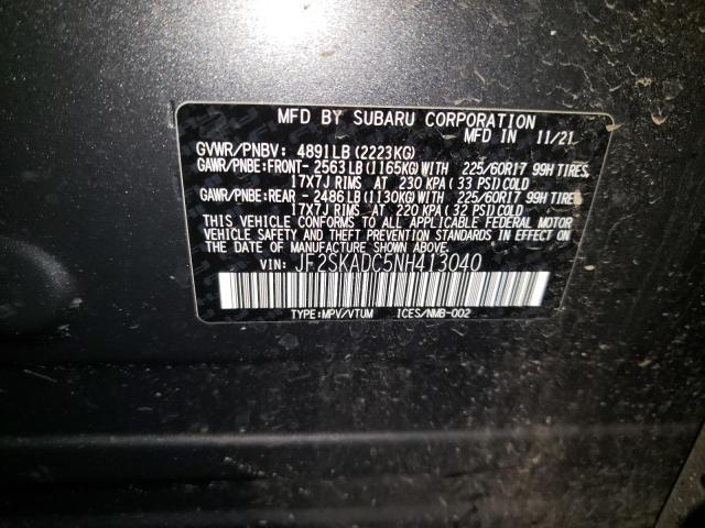 Photo 13 VIN: JF2SKADC5NH413040 - SUBARU FORESTER P 