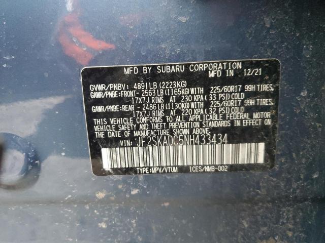 Photo 12 VIN: JF2SKADC5NH433434 - SUBARU FORESTER P 