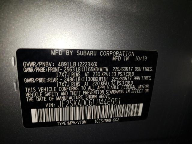 Photo 9 VIN: JF2SKADC6LH446951 - SUBARU FORESTER 