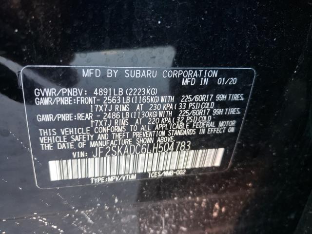 Photo 9 VIN: JF2SKADC6LH504783 - SUBARU FORESTER 