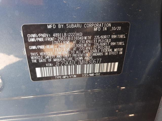 Photo 11 VIN: JF2SKADC7MH430677 - SUBARU FORESTER 