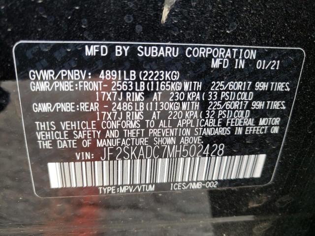 Photo 9 VIN: JF2SKADC7MH502428 - SUBARU FORESTER 