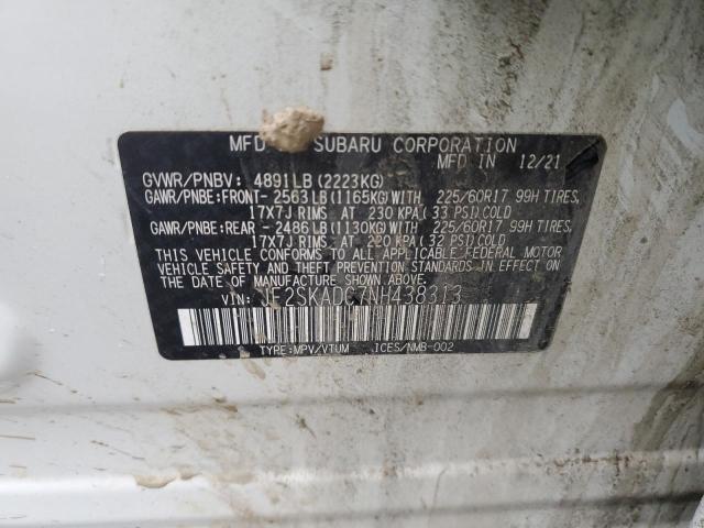 Photo 11 VIN: JF2SKADC7NH438313 - SUBARU FORESTER 