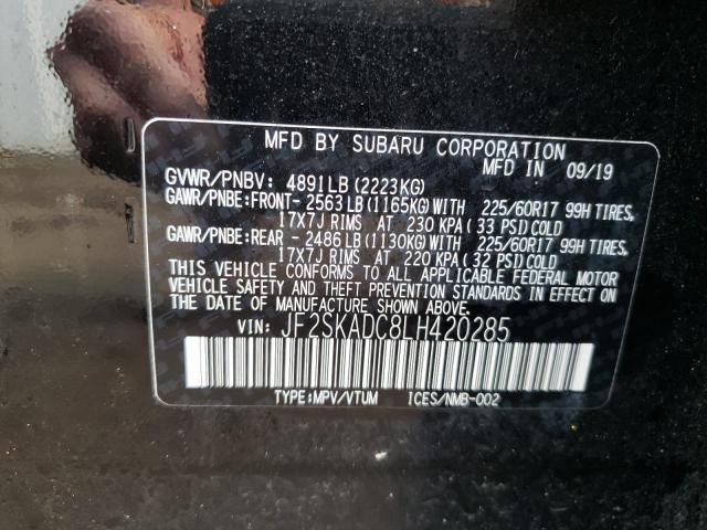 Photo 12 VIN: JF2SKADC8LH420285 - SUBARU FORESTER 