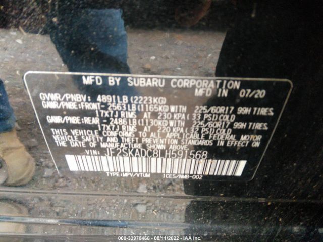 Photo 8 VIN: JF2SKADC8LH591568 - SUBARU FORESTER 