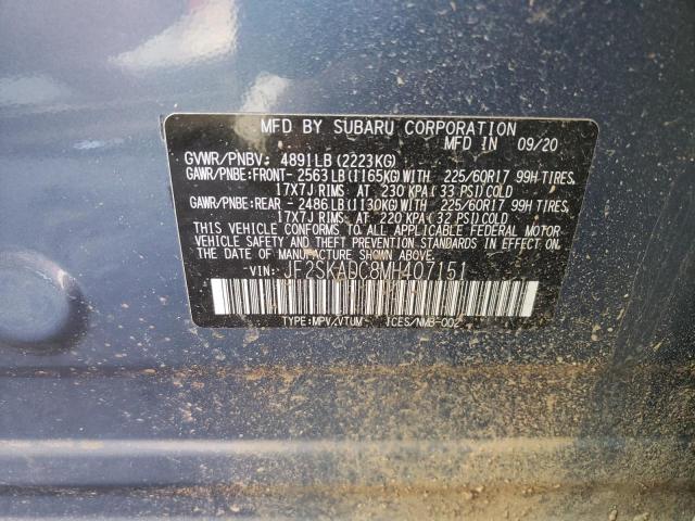 Photo 9 VIN: JF2SKADC8MH407151 - SUBARU FORESTER 