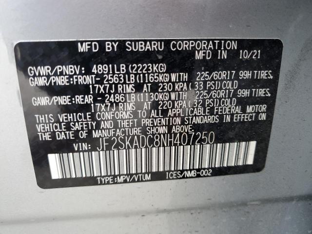 Photo 13 VIN: JF2SKADC8NH407250 - SUBARU FORESTER P 