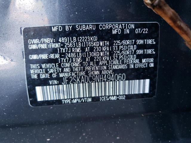 Photo 9 VIN: JF2SKADC9NH494060 - SUBARU FORESTER P 