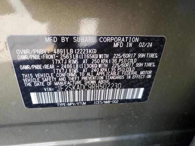 Photo 12 VIN: JF2SKADC9RH502230 - SUBARU FORESTER P 