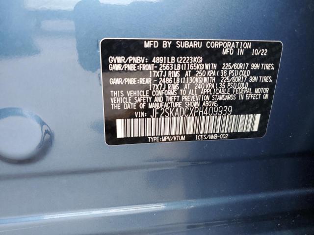 Photo 12 VIN: JF2SKADCXPH409939 - SUBARU FORESTER 