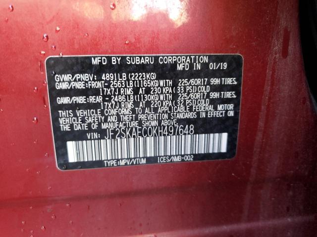 Photo 12 VIN: JF2SKAEC0KH497648 - SUBARU FORESTER P 