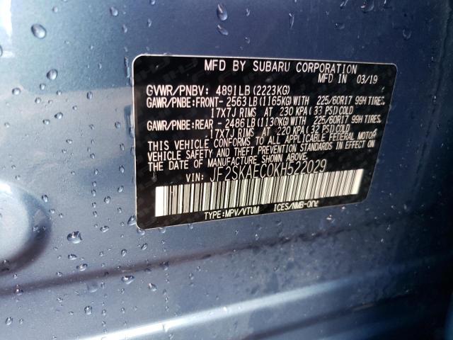 Photo 12 VIN: JF2SKAEC0KH522029 - SUBARU FORESTER P 