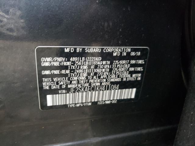 Photo 9 VIN: JF2SKAEC1KH411084 - SUBARU FORESTER P 