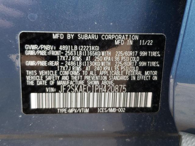 Photo 11 VIN: JF2SKAEC1PH420875 - SUBARU FORESTER 