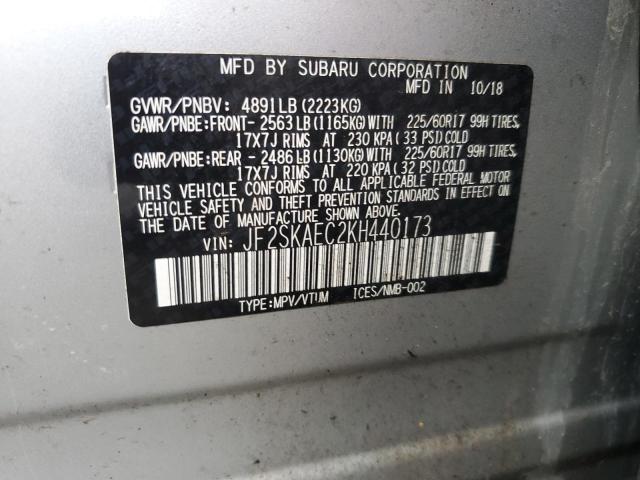 Photo 12 VIN: JF2SKAEC2KH440173 - SUBARU FORESTER P 