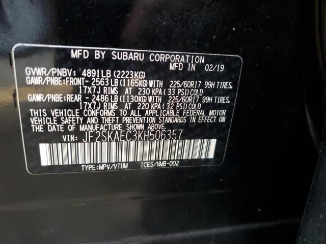 Photo 12 VIN: JF2SKAEC3KH506357 - SUBARU FORESTER P 